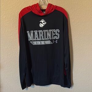 Under Armour USMC Black and Red HeatGear Apparel